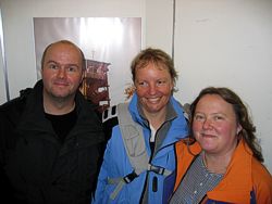 gute Laune im Fernsehturmfahrstuhl