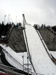 Slalomstrecke unterhalb der Sprungschanze