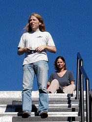 Ute und Michl am Biathlonstadion