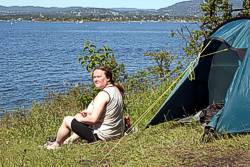 Zeltplatz mit Blick auf den Oslofjord