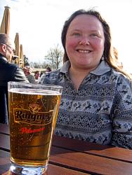 Ein Eimer voll Ringnes im Ekeberg-Restaurant