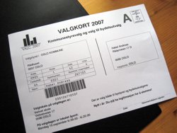 Wahlschein für die Kommunalwahl Wahlschein für die Kommunalwahl